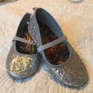 Silver Sparkly Dress Shoes Size 9 Toddler